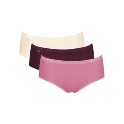 Image of Women&#039;s 3 Pair Sloggi Basic Midi Briefs Pink UK 20