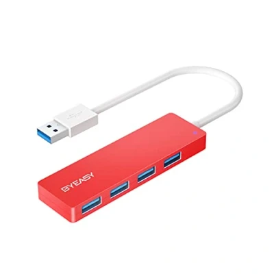 Image of USB Hub, BYEASY 4 Port 3.0 Ultra Slim Portable Data Hub Applicable for iMac Pro, MacBook Air, Mac Mini/Pro, Surface Notebook PC, Laptop, Flash Drives, Tesla Model 3 and Mobile HDD