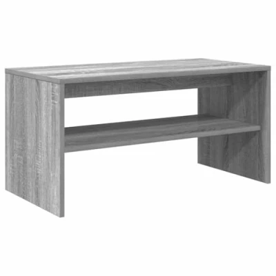 Image of vidaXL TV Cabinet Grey Sonoma Engineered Wood Media Console/TV Stand with Storage Shelf 80x40x40 cm Dual Function as Coffee Table for Modern Living Room