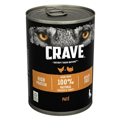 Image of Crave Chicken and Turkey in Loaf 6 x 400 g Cans, Premium Adult Wet Dog Food