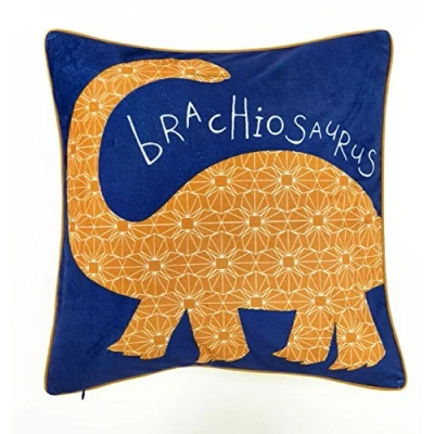 Image of Arthouse Dino Doodles Cushion, Polyester, Multi Colour, 45 x 0.02 cm