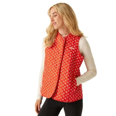 Image of Regatta Orla Kiely Quilted Gilet Clover Red, Size: 16