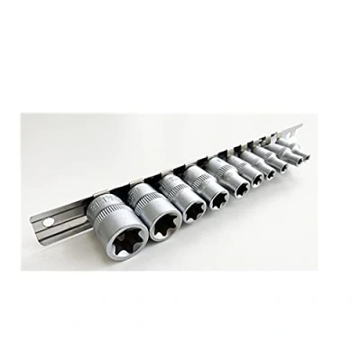 Image of Toolzone 10 Piece Female Star Socket On Rail 4 18mm