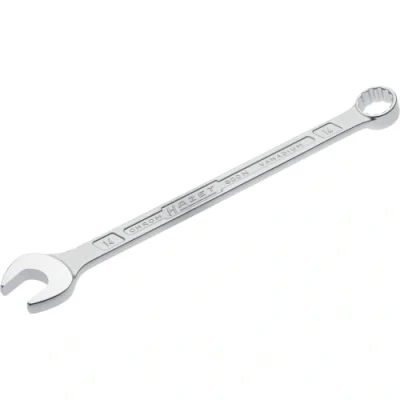 Image of HAZET 600N 14 204.5 mm 12 Point Traction Profile Polished Head Combination Wrench Chrome Plated