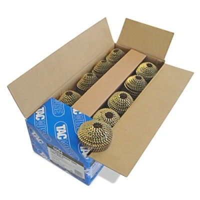 Image of Tacwise 1003 Type 2.1 / 32 mm Galvanised Conical Top Coil Nails, Blunt Point, Ring Shank, 16 Inclined, Wire Collated, Pack of 14,400