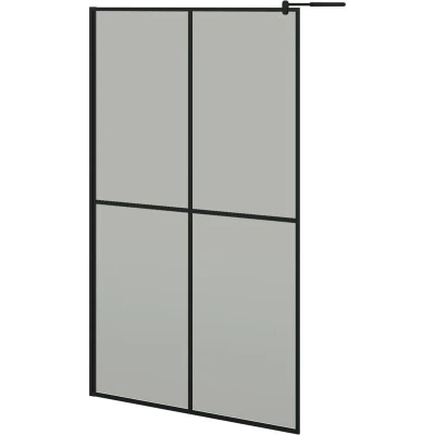 Image of vidaXL Walk in Shower Screen 118x190 cm Dark Tempered Glass