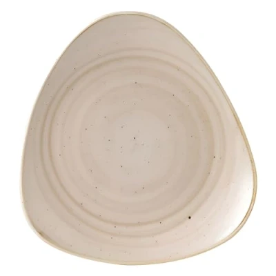 Image of 6x Churchill Stonecast Nutmeg Cream Lotus Plate 12&quot;