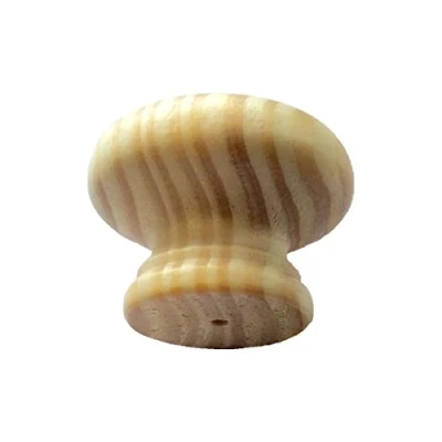 Image of Merriway BH07533 (4 Pcs) Pine Wooden Door Cupboard Cabinet Knobs 38mm 1.1/2 inch Unlacquered Pack of 4 Pieces