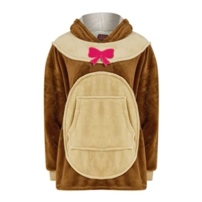 Image of Tokyo Laundry Unisex Kid&#039;s Oversized Christmas Fleece Lined Blanket Hoodie (Reindeer)