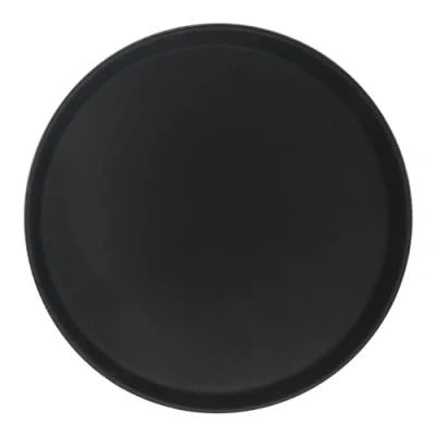 Image of Argon Tableware Round Non Slip Serving Tray 35.5cm (14 x 14&quot;) Black