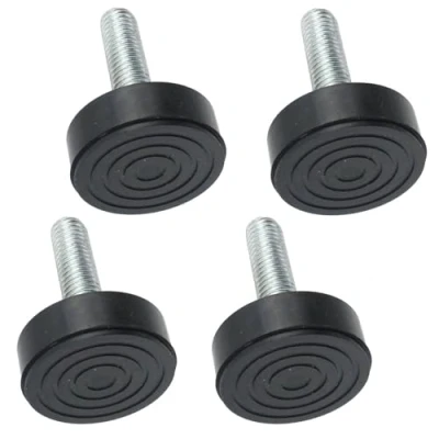 Image of SPARES2GO Universal Washing Machine Adjustable Screw in Foot (Pack of 4, 8mm Thread)