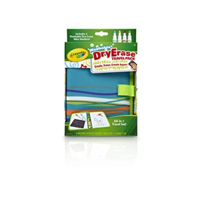 Image of Crayola Washable Dry Erase Travel Pack, Whiteboard for Kids, Ages 4, 5, 6, 7