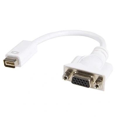 Image of StarTech.com MDVIVGAMF Mini DVI to VGA Video Cable Adapter for MacBook&#039;s and iMacs, Adapter, (M) HD 15 (VGA) (F), 7.9 Inch, White