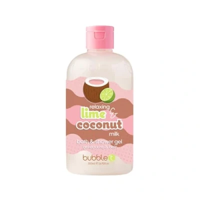 Image of bubble t cosmetics Smoothie Coconut &amp; Lime Bath Shower Gel, Packed with Fruity Extracts to Nourish Hydrate Skin 1 x 500ml