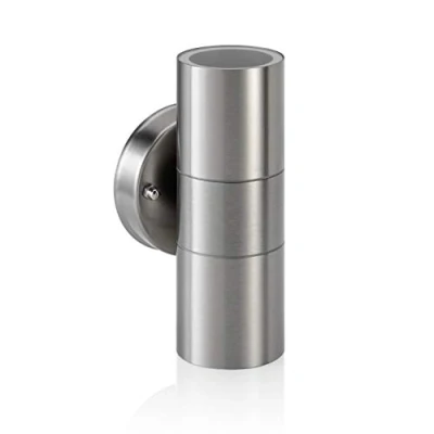 Image of Auraglow Stainless Steel Indoor/Outdoor Double up &amp; Down Wall Light Fitting Only
