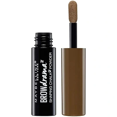 Image of Maybelline Newyork Brow Drama Shaping Chalk Eyebrow Powder For Women Dark Brown