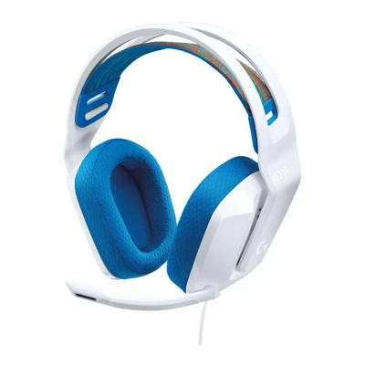 Image of LOGITECH G335 Gaming Headset White &amp; Blue, Blue,White