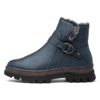 Image of Heavenly Feet Laurel Womens Blue Boot Size 8 UK