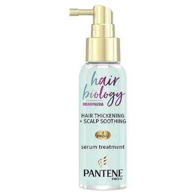 Image of Pantene Menopause Hair Serum, Leave In Thickening Spray &amp; Scalp Treatment, Anti Loss, Densifies Thinning Hair, Vitamin B3 White Tea, Products For Women, Biology, 100ml