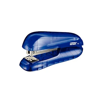 Image of Rapid F6 Small Half Strip Stapler, 20 Sheet Capacity, Stapling, Tacking and Pinning, Compact Design, Transparent Blue, 5000271