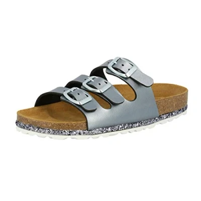 Image of Lico Bioline Sensation Mules, Grey (Anthrazit Anthrazit), 5 UK