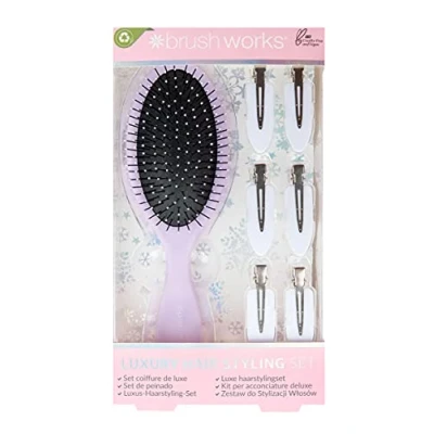 Image of Brushworks Luxury Purple Hair Styling Set, Pink, One Size