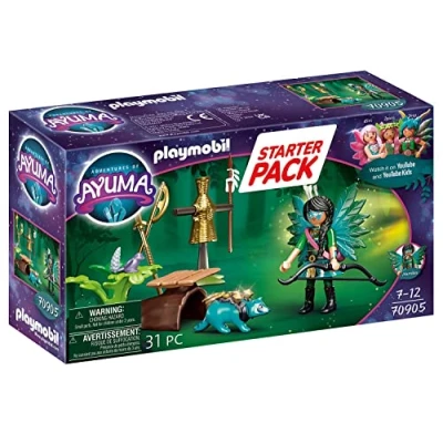 Image of PLAYMOBIL Adventures of Ayuma 70905 Starter Pack Knight Fairy with Raccoon, Toy for Children Ages 7+