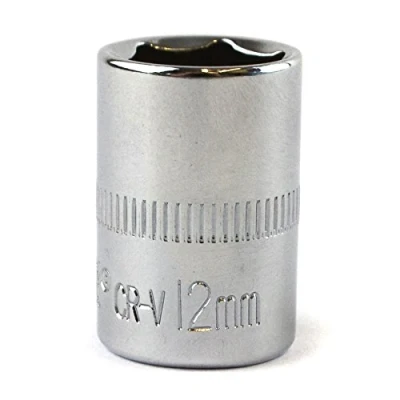 Image of 12mm 1/4&quot; Drive Shallow Metric Socket Single Hex / 6 Sided Bergen