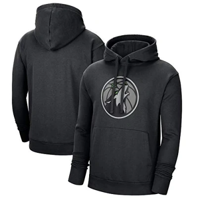 Image of Long Sleeve Sweatshirt Casual Basketball Clothing Unisex Timberwolves Hoodies Men NBA Pullover ,L