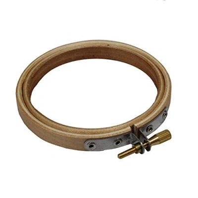 Image of Wooden Embroidery and Cross Stitch Hoop Ring 3&quot;