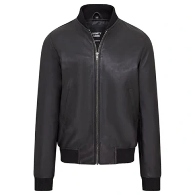 Image of Infinity Leather Mens Soft MA 1 Varsity Bomber Jacket Black Size 5XL