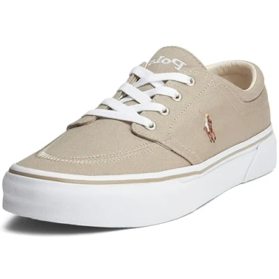 Image of Polo Ralph Lauren Men&#039;s Keaton Laceless Sneakers, Hampton Khaki/Multi, 11 UK