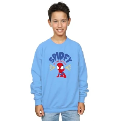 Image of Marvel Boys Spidey and His Amazing Friends Rescue Sweatshirt Baby Blue 3 4 Years