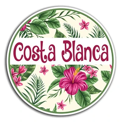 Image of 2 x 10cm Costa Blanca Spain Vinyl Stickers Fun Sticker Laptop Luggage #32787 (10cm Wide)