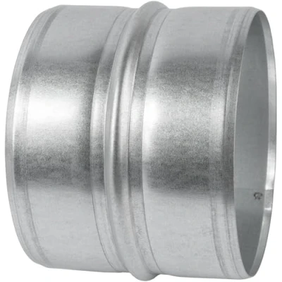 Image of Vent Systems 125 mm / 5&#039;&#039; Inch Galvanized Steel Duct Connector Round Ventilation Extension Metal Coupler Hose Coupling Galvanised Pipe Inline Air Extraction