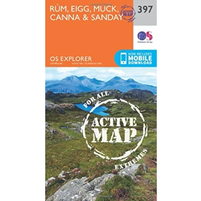 Image of Explorer Active 397 Rum, Eigg, Muck, Canna &amp; Sanday Map With Digital Version
