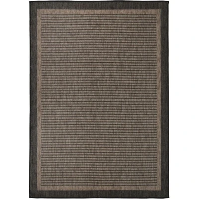 Image of vidaXL Outdoor Flatweave Rug 140x200 cm Dark Brown