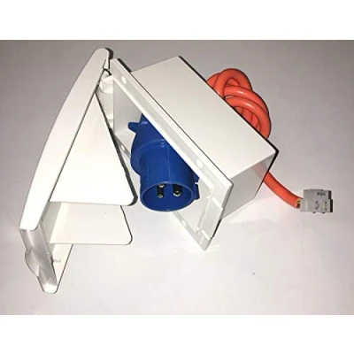 Image of Mains Inlet 240 Volt TND Flush Fitting White PO150
