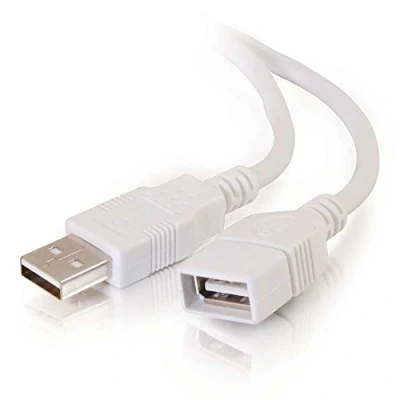 Image of C2G 81572 3M USB 2.0 A Male to Female White Extension Cable