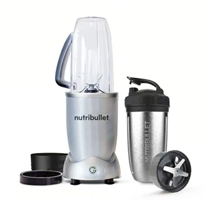 Image of nutribullet 1200 8 Piece Set 1200W Extraction Blends Frozen Fruit, Nuts &amp; Ice Includes 1x 900ml Insulated Steel Cup, Colossal 2x Handled Rings 2 Lids Blender Smoothie Maker