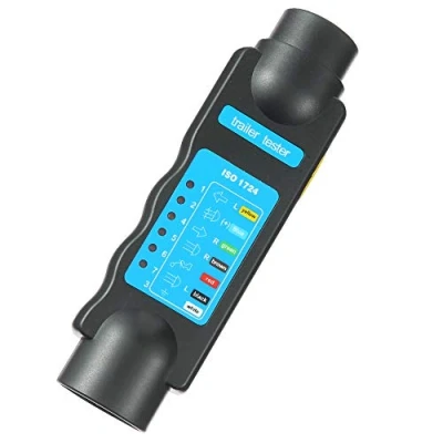 Image of Eacalyc Trailer Tester 7 Pin, Plug Socket Pin 12V Light Wiring Circuit for Caravan RV Truck