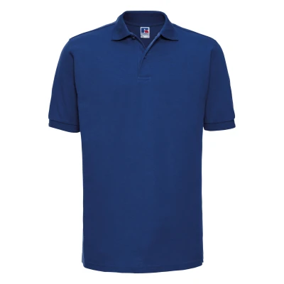Image of Russell Athletic Mens Ripple Collar &amp; Cuff Short Sleeve Polo Shirt (Bright Royal) Navy/Blue Size 6XL