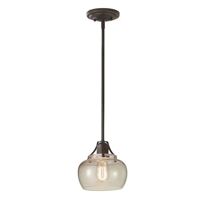 Image of Urban Renewal 1 Light Dome Ceiling Mini Pendant Rust, Iron, E27