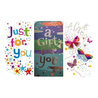 Image of 6pk Money Wallet With Envelope Gift Voucher Cards Multipack 3 Assorted Designs A for You Hold Cash Note Card New Relations, Occasions, Family (Design 5)