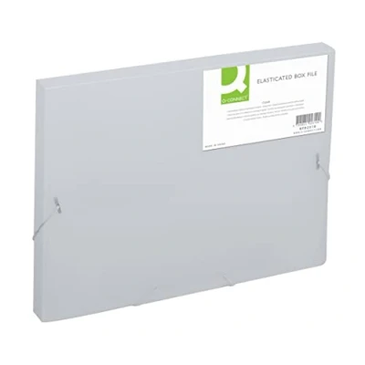 Image of Q Connect Elasticated Folder 25mm A4 Clear Ref KF02310