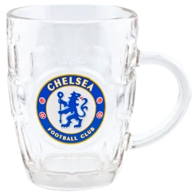 Image of FOCO Officially Licensed Chelsea FC Dimple Glass Tankard