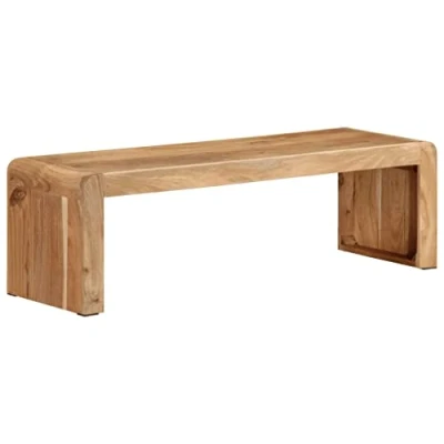 Image of vidaXL TV Stand 110x33x33 cm Solid Wood Acacia