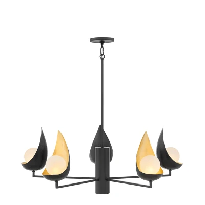 Image of Lisa McDennon by Hinkley Ren 5 Light Chandelier Black, Gold