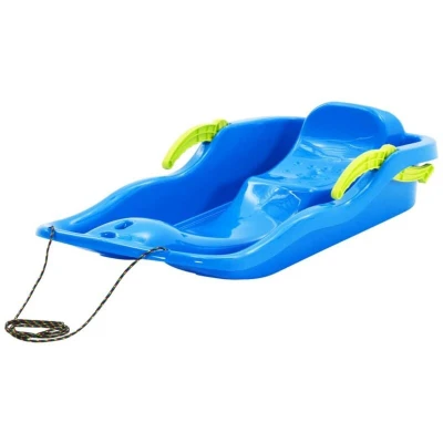 Image of vidaXL Sledge with Brakes Blue 87x40x18 cm Polypropylene