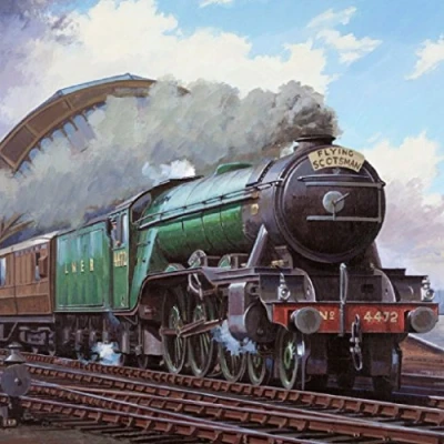 Image of Flying Scotsman Locomotion Train Greeting Sound Card